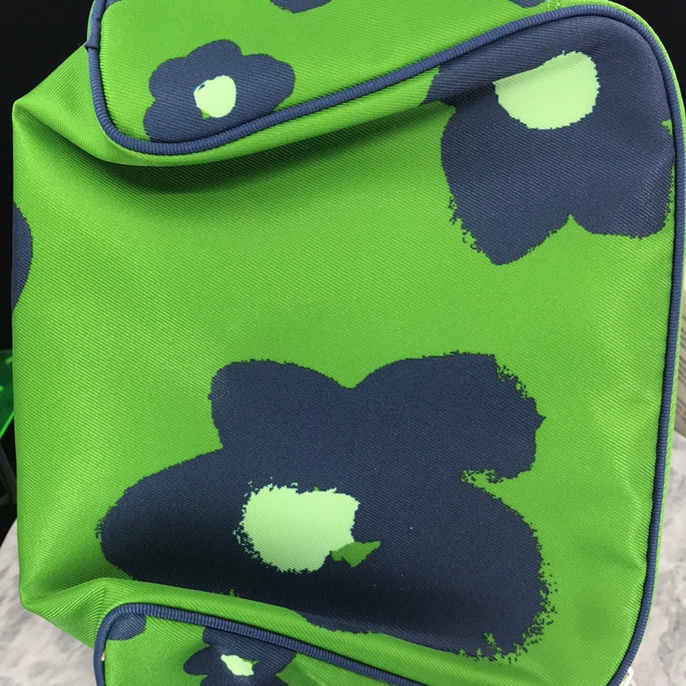 Kate spade x clinique cosmetic pouch Travel Blue Green - Picture 2 of 6